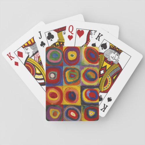 Color Study of Squares Circles Poker Cards