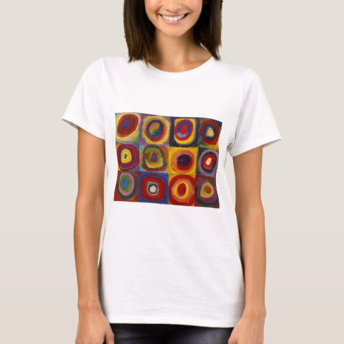 Color Study of Squares Circles T_Shirt