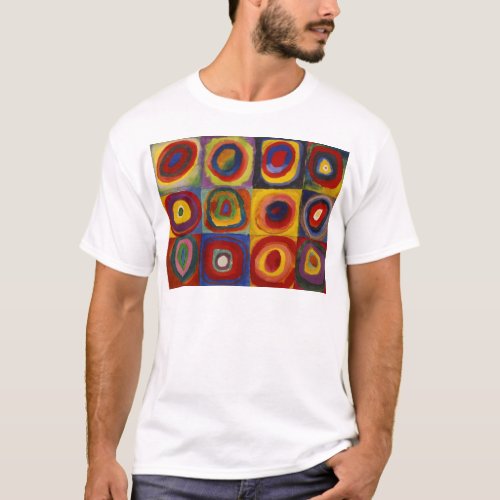Color Study of Squares Circles T_Shirt