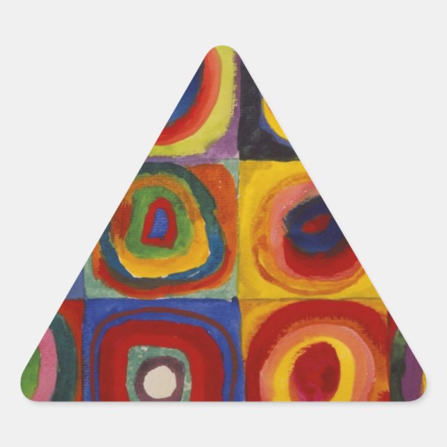 Color Study of Squares Circles Triangle Sticker (Front)