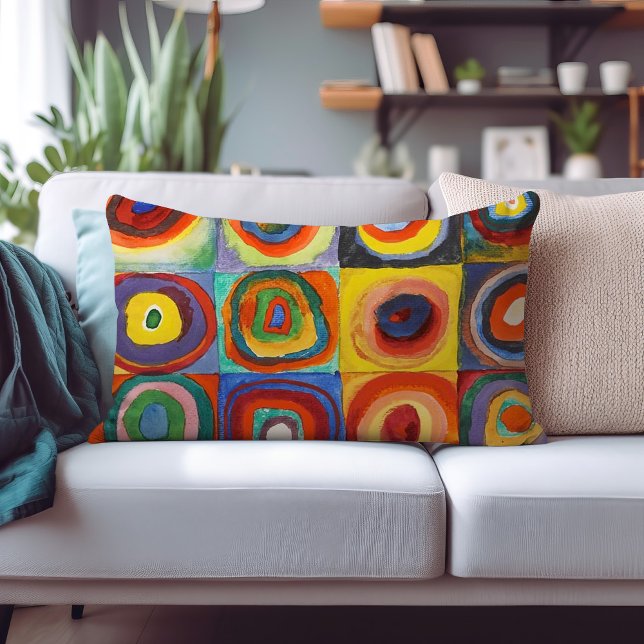 Color Study | Wassily Kandinsky Lumbar Pillow (Creator Uploaded)