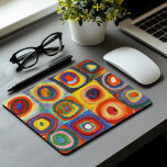 Color Study | Wassily Kandinsky Mouse Pad<br><div class="desc">Fine art painting titled Color Study,  Squares with Concentric Circles (1913) by Russian artist Wassily Kandinsky. Original artwork is a colorful abstract study made with watercolor,  gouache and crayon on paper. 

Use the design tools to add custom text or personalize the image.</div>