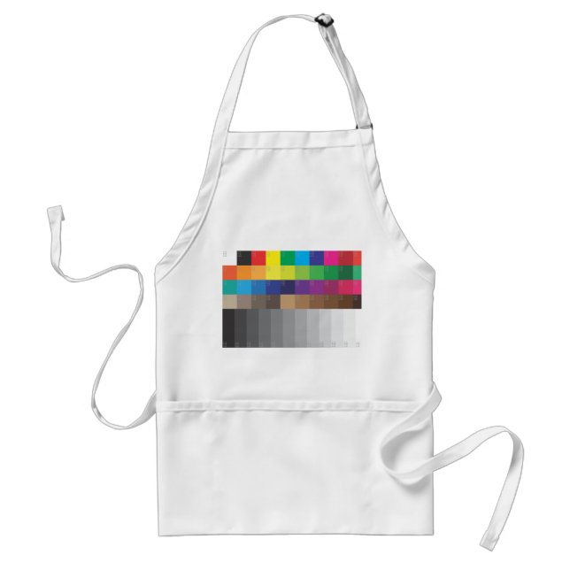 COLOR SWATCH AND GRAY SCALE ADULT APRON (Front)