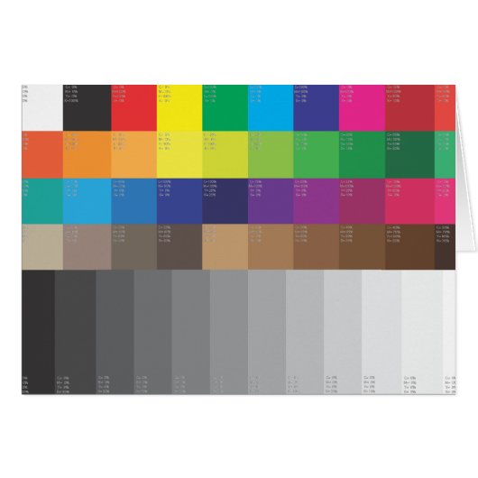 COLOR SWATCH AND GRAY SCALE CARDS (Front Horizontal)