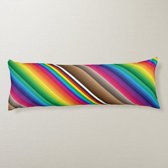 color swatch rainbow body pillow (Back)