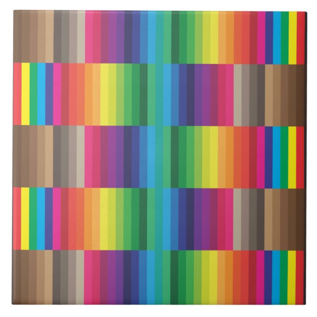 color swatch rainbow ceramic tile (Front)