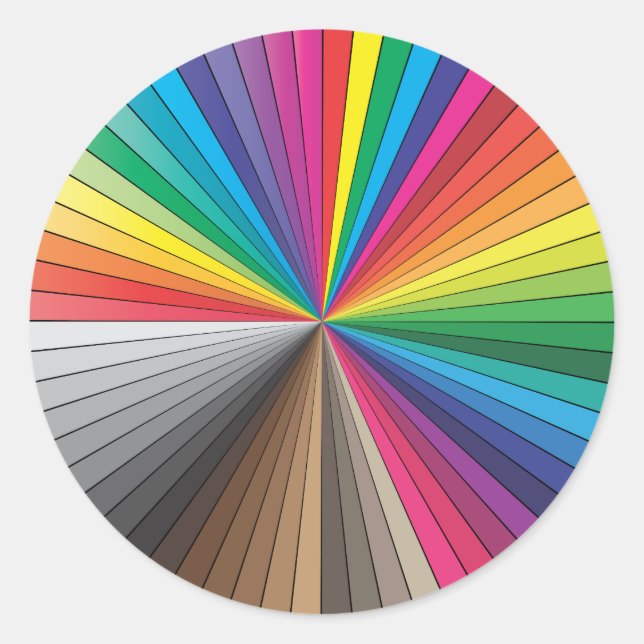 color swatches circle classic round sticker (Front)