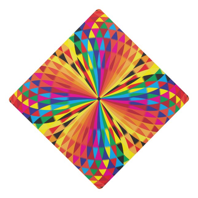 color swatches diagonal graduation cap topper (Front)