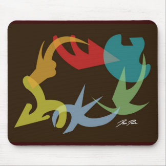 Color Swirl Figures Mouse Pad