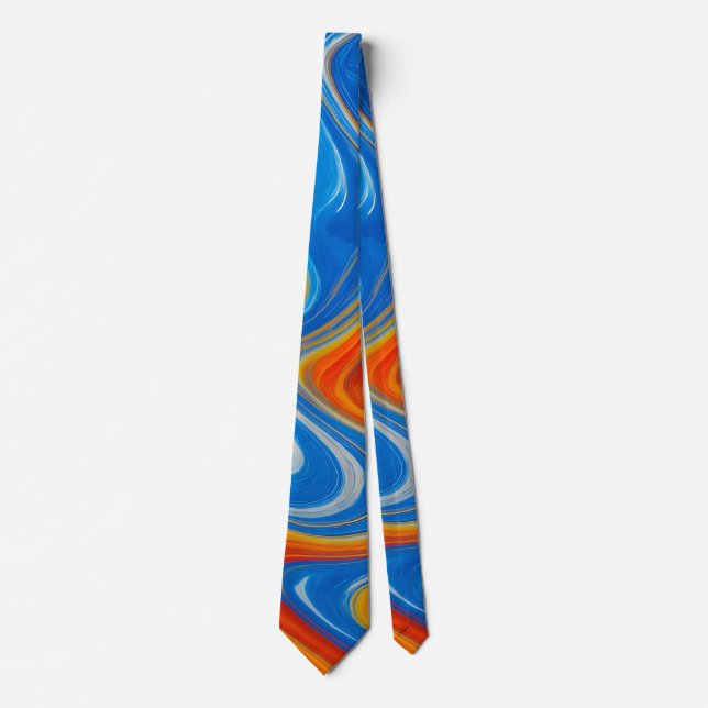 Color Swirl Men's Necktie (Front)