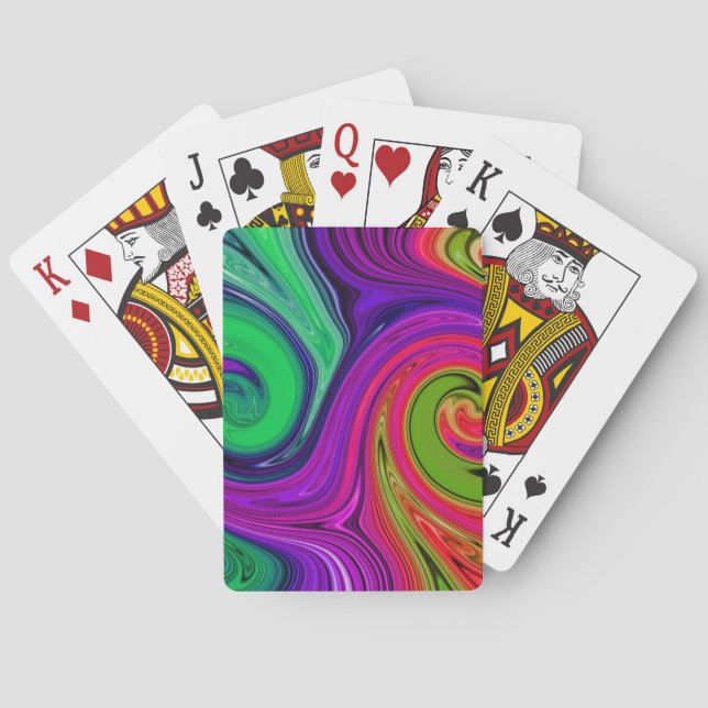 Color Swirl Playing Cards (Back)