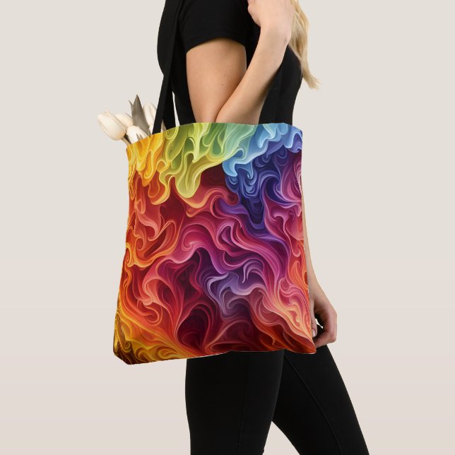 Color Swirl  Tote Bag (Close Up)
