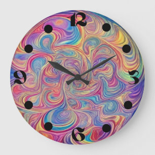 Color Swirls Clock