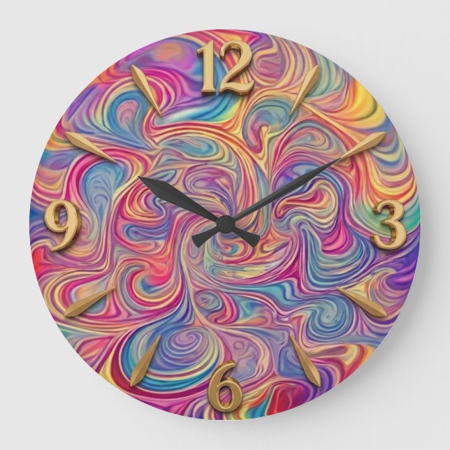 Color Swirls Clock (Front)