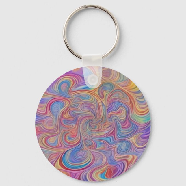Color Swirls  Keychain (Front)