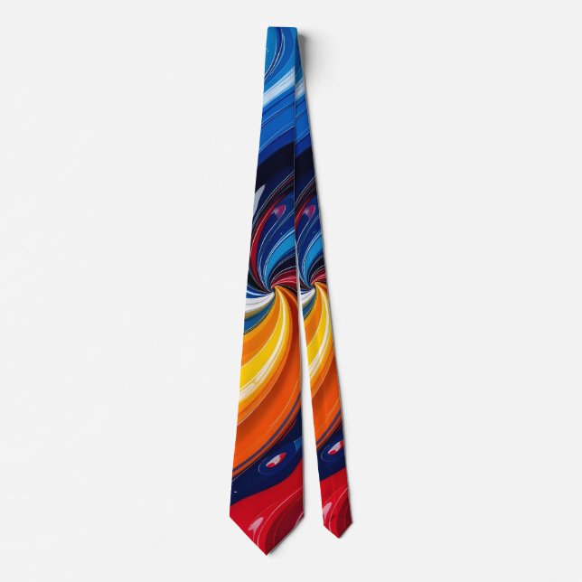 Color Swirls Men's Necktie (Front)