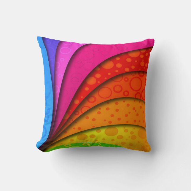 Color Swirls Pattern Pillow (Front)