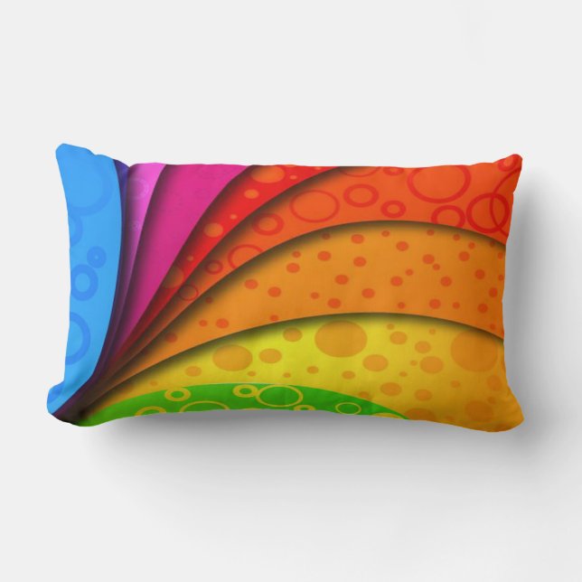 Color Swirls Pattern Pillow (Front)