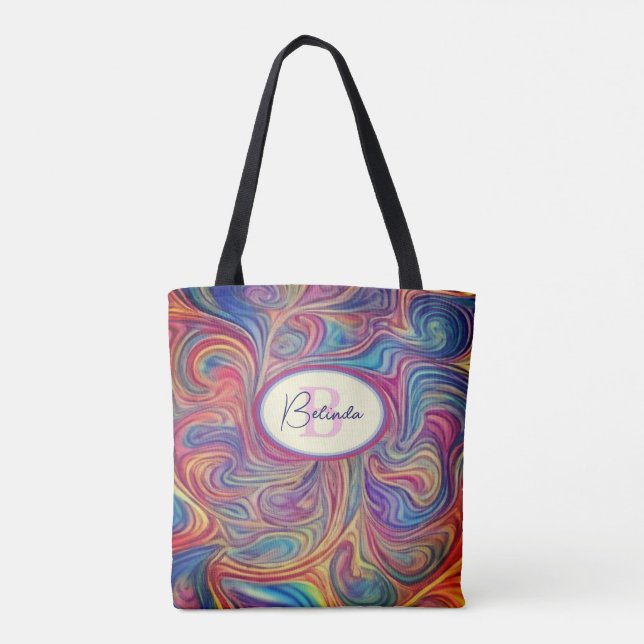 Color Swirls Tote Bag (Back)