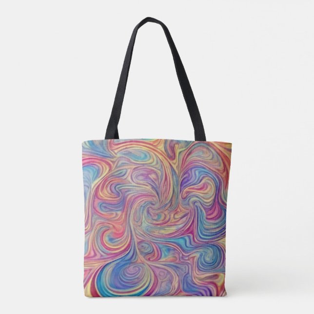 Color Swirls Tote Bag (Back)