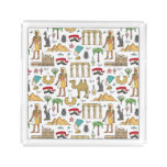 Color Symbols of Egypt Pattern Acrylic Tray