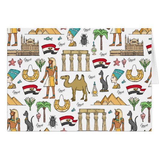 Color Symbols of Egypt Pattern Cards (Front Horizontal)