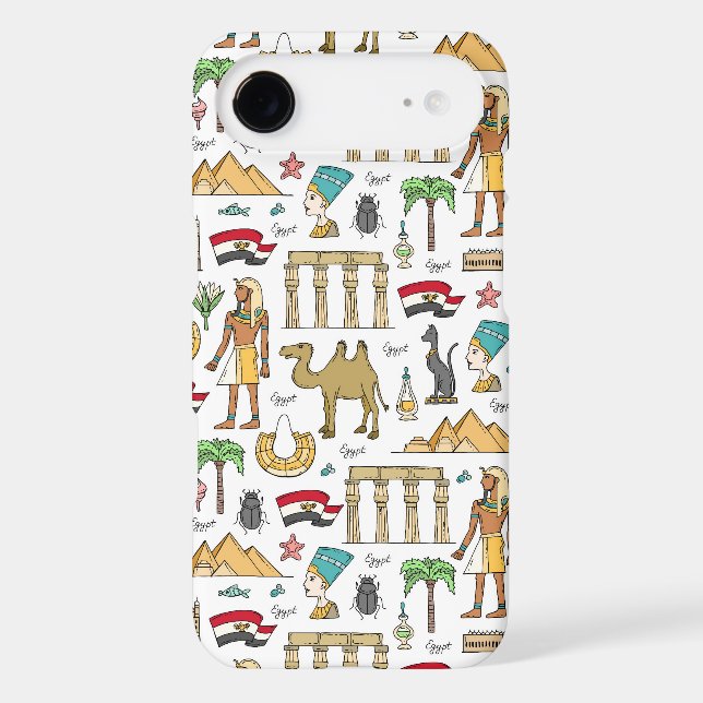 Color Symbols of Egypt Pattern Case-Mate iPhone Case (Back)