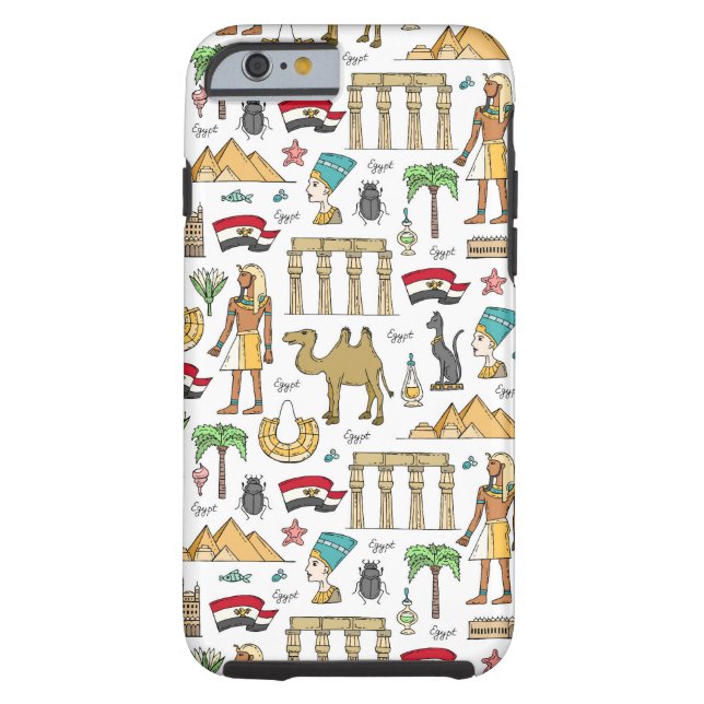Color Symbols of Egypt Pattern Case-Mate iPhone Case (Back)