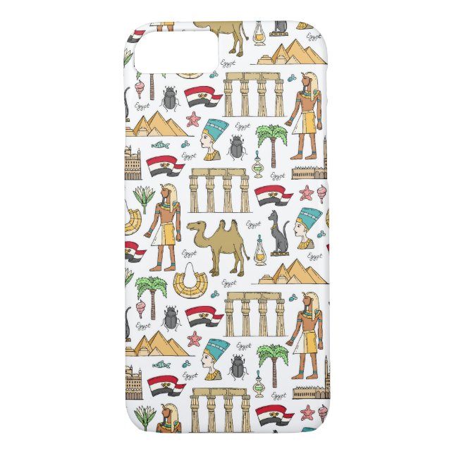 Color Symbols of Egypt Pattern Case-Mate iPhone Case (Back)