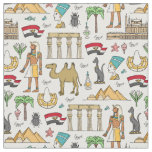Color Symbols of Egypt Pattern Fabric