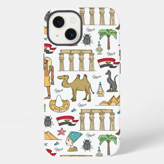 Color Symbols of Egypt Pattern Iphone Case (Back)