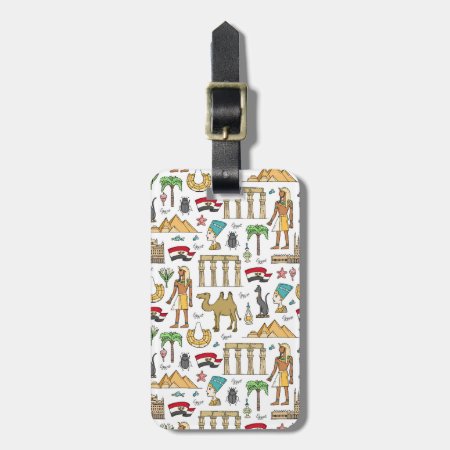 Color Symbols Of Egypt Pattern Luggage Tag