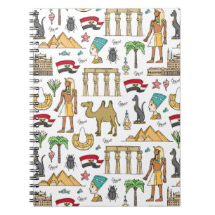 Color Symbols of Egypt Pattern Notebook