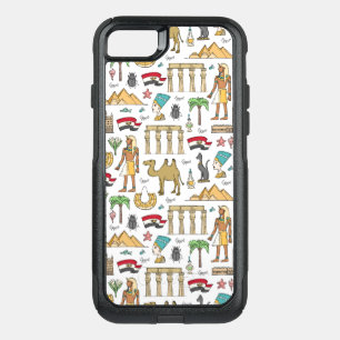 Color Symbols of Egypt Pattern OtterBox Commuter iPhone SE/8/7 Case