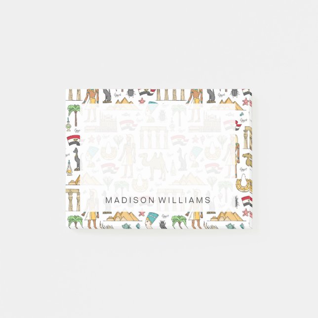 Color Symbols of Egypt Pattern Post-it Notes (Front)