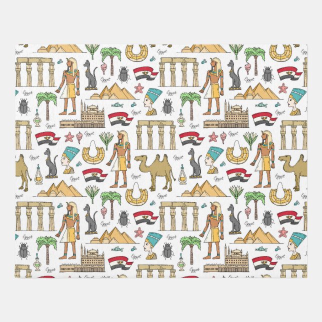 Color Symbols of Egypt Pattern Rug (Front)