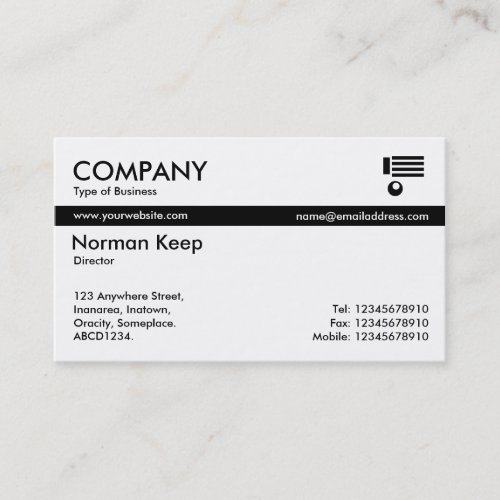 Color Tex Banded _ Black and White Business Card