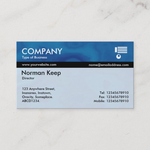 Color Tex Banded _ Blue Marble Business Card