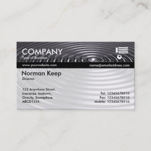 Color Tex Banded - Concentric Rings - Chrome Business Card