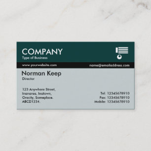 Color Tex Banded - Dark Green (003333) Business Card