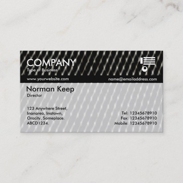 Color Tex Banded - Dark Net Business Card (Front)