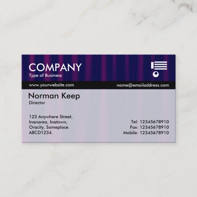 Color Tex Banded - Drapery 04 Business Card (Front)