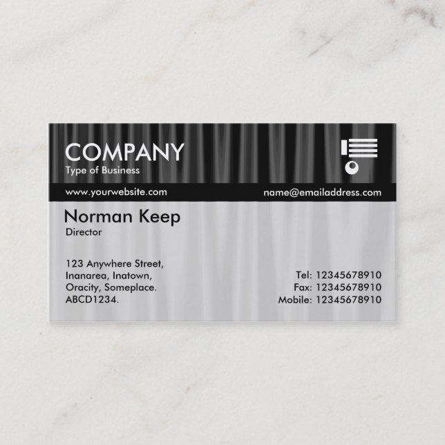 Color Tex Banded - Drapery 07 Business Card (Front)