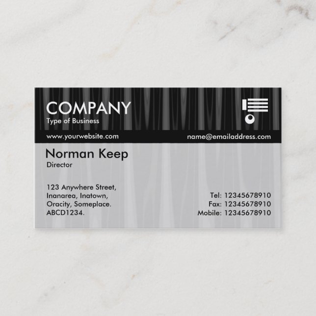 Color Tex Banded - Drapery 08 Business Card (Front)