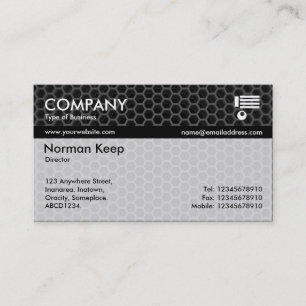 Color Tex Banded - Honeycomb Dark Business Card
