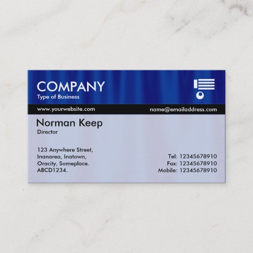 Color Tex Banded - Midnight Curtains Business Card Templates