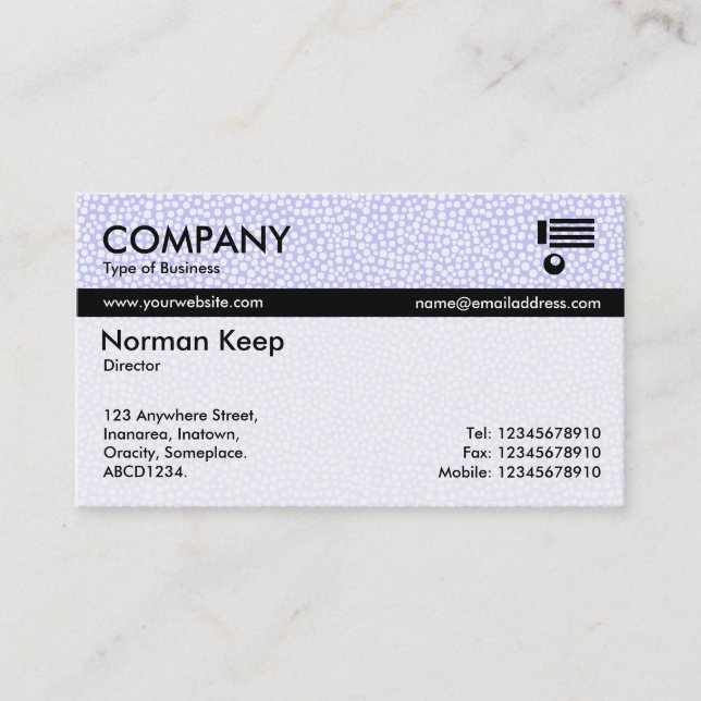 Color Tex Banded - Random Spots - Powder Blue Business Card (Front)