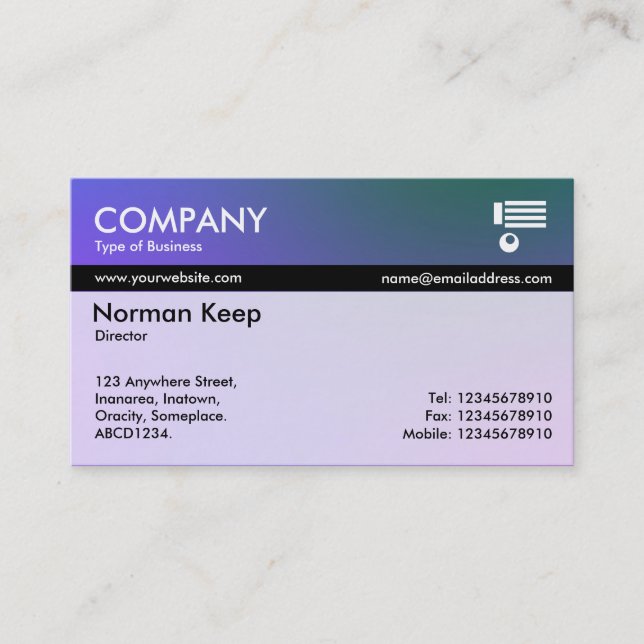 Color Tex Banded - Soft Gradients Business Card (Front)