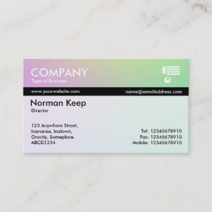 Color Tex Banded - Soft Gradients Business Card