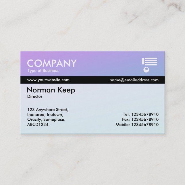 Color Tex Banded - Soft Gradients Business Card (Front)